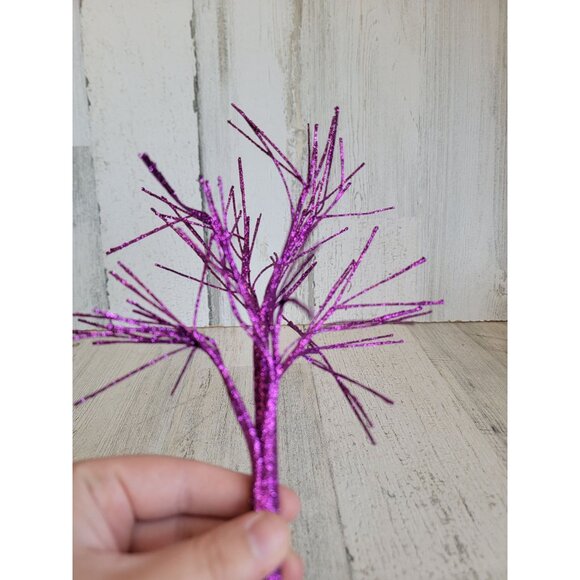 Purple glitter sparkle haunted Halloween tree Village accessory - Picture 9 of 9